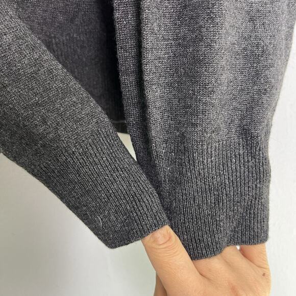 Per Liu Per Lei Mens Silk Cashmere Knit Sweater Sz L Heather Gray Office Career - Picture 6 of 11